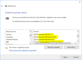 Or you can use driver doctor to help you download and install your hp laserjet 4100 printer drivers automatically. Laserjet 4100 Pcl Driver For Windows 10 Hp Support Community 6598626