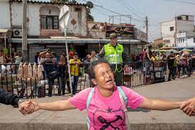 But as tens of thousands cross the border in search of relief. Violent Clashes Along The Venezuela Colombia Border Strand Aid Caravans Time