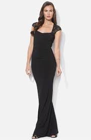 Ralph Lauren 2021 2019 Emelia Robe En Jersey Lighthouse Navy Lighthouse Navy Shine Taille 38 42 Ref 2021 Black Bridesmaid Dresses Fashion Lace Sleeves