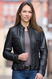 Marie Lambskin Leather Jacket Overland Sheepskin Brown Or Black