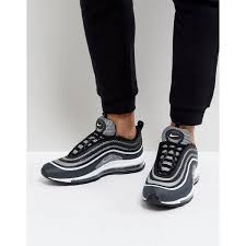 Nike Air Max 97 Mens Black And White Nike Air Max 97 Ultra 17 Trainers In Black 918356 001 3 040 585 Idr Liked On Polyvore Featuring Men S Fa Nike Air Max 97 Chic Sneakers Black Nike Sneakers