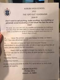 Funny Fundraising Opt Out Form Fundraising Letter Pta Fundraising Pta School