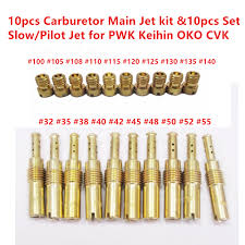 Us 8 99 10pcs Set Slow Pilot Jet 10pcs Main Jet For Pwk Keihin Oko Cvk Carburetor Vice Injectors Total 20 Set On Aliexpress