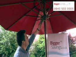 Ampersand Lifestyle 3m Deluxe Brass Pulley Parasol Overview Youtube