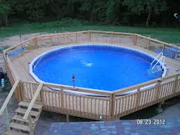 Pin By Lisa Delahaut On For The Home Pool Deck Plans Pool Deck Doughboy Pool