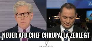 Bei einer mitgliederbefragung erzielten sie 71,03 prozent der stimmen. Danke Theo Koll Neuer Afd Chef Chrupalla Im Zdf Perfekt Zerlegt