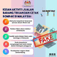 Apakah kesan penjualan barang tiruan dan cetak rompak di malaysia? Kpdnhep On Twitter 5 Kesan Aktiviti Jualan Barang Tiruan Dan Cetak Rompak Di Malaysia Jom Baca Ni Infografik Kpdnhep