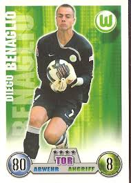 Dobio svoj prvi poziv od švicarske nogometne reprezentacije da ide kao treći izbor iza pascal zuberbühlera i fabio coltorti na svjetsko prventsvo 2006. Diego Benaglio Match Attax 08 09 Vfl Wolfsburg Match Attax Bl 08 09 2008 Sammelkarten Stick It Now