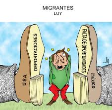 La dirección general de migración (dgm) informó este jueves que detuvo a 291 extranjeros durante un operativo de interdicción migratoria realizado en diferentes comunidades de la provincia san juan. La Caricatura Migrantes Ruiz Healy Times