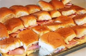 Hot Ham And Swiss Sliders Ham And Swiss Sliders Rolled Sandwiches Ham And Cheese