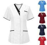 Beauty Salon Nursing Uniforms Hospital Nurses Work Clothes Europe and The  United States Summer Casual Collar Zipper Short-sleeved Surgical Clothing