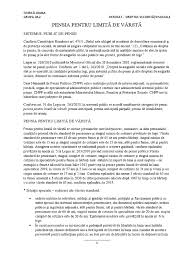 Pensia pentru limita de varsta. Pensia Pentru Limita De Varsta
