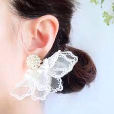 特集掲載 粒々パールのバックレースピアス イヤリング アレルギー対応 結婚式 ウェディング ハンドメイドマーケット minne ピアス アレルギー イヤリング ウェディング ハンドメイド