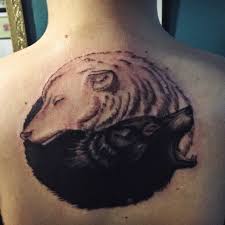 You can see tattoo designs that combine the yin yang motif with animal. Tattoo Uploaded By Leticia Yin Yang Wolf Wolf Yinyang Yinyangwolf Yinyangtattoo 296629 Tattoodo