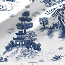 Blue willow design jigsaw puzzle | zazzle.com. Amazon Com Spoonflower Fabric Blue Willow Toile Temple Trees Bird Garden Asian China Japan Printed On Petal Signature Cotton Fabric By The Yard Sewing Quilting Apparel Crafts Decor