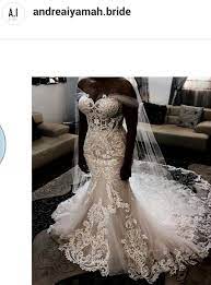 Andrea Iyamah Lace And Sheer Bodice Wedding Dress Black Owned Wedding Dress Designer Andreaiyamah Wedding Dresses Dresses Designer Wedding Dresses