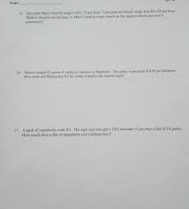 H = hours per week. Name 25 This Year Mary S Hourly Wage Is 22 75 Per Chegg Com