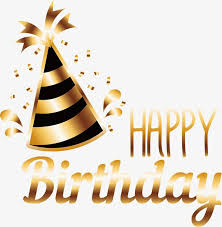 Birthday Hat Clipart Black And White Png Chapeu De Aniversario Dourado De Franjas Happy Birthday Typography Pink Happy Birthday Birthday Hat