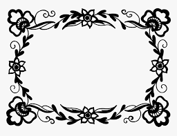 Realistic photo frame vector 3d set square a3 a4 sizes wood blank picture frame hanging on transparent background with soft transparent shadow design template for mock up. Flowers Frame Black And White Hd Png Download Kindpng