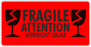 Der text ist auf der nächsten seite bearbeitbar und kann geändert werden. Etikett Vorsicht Glas Als Aufkleber