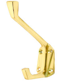 Art Deco Hook In Brass Or Chrome Brass Coat Hooks Deco Art Deco Furniture