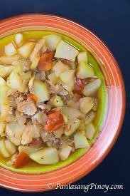 Sauteed Chayote With Pork And Tomato Recipe Panlasang Pinoy Recipe Chayote Recipes Filipino Pork Recipes Recipes