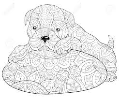 36+ pet coloring pages printable for printing and coloring. A Cute Dog On A Pillow With Ornaments Image For Relaxing Activity A Royalty Free Cliparts Vectors And Stock Illustration Image 114297655