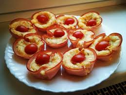 Jambon Ham Tomatoes Cheese Food Healthy Muffins Small Bites