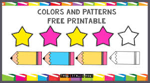 Free patterns for quilting and sewing projects. Free Colors And Patterns Worksheets The Teaching Aunt