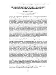Contextual translation of selain daripada into english. The Implementation Of English Only Policy In The T English As A Second Or Foreign Language Question