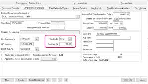 setting up a special tax code for an employee support notes myob payroll new zealand myob help centre