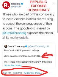 Greta thunberg, 16, was recently named time magazine's 2019 person of the year. Republic On Twitter Indiaagainstpropaganda Indiatogether At 8 04pm Republic Exposed The Global Conspiracy Being Shared By Gretathunberg By 9 10pm The Tweet By Greta Was Deleted By 9 27pm Live Edits Were Being Done