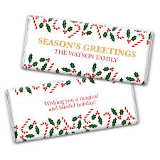 You'll find other wrappers there beyond snowmen and penguins. Personalized Christmas Candy Cane Poinsettia Chocolate Bar Wrapper