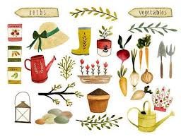Clipart Jardinage Legumes Clipart Clipart Ferme Aquarelle Garden Clipart Garden Illustration Clip Art
