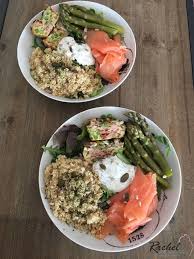 Assiette Complete Quinoa Saumon Fume Asperge Et Petit Flan De Legumes Rachel Cuisine Rachel Cuisine Recettes De Cuisine Asperge