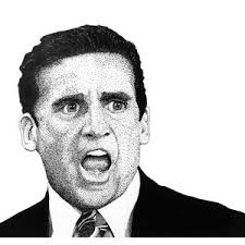 Michael Scott Line Art Portrait