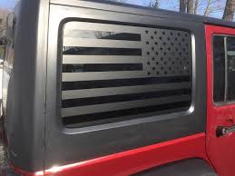 Black American Flag Decal For Truck American Flag Jeep Wrangler Rear Side Window Decals 4 Door Hard Top Pair Matte Black Jeep Wrangler Jeep Decals Flag Decal