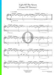 Free shipping on orders over $25.00. Light Of The Seven Sheet Music Piano Voice Pdf Download Streaming Oktav