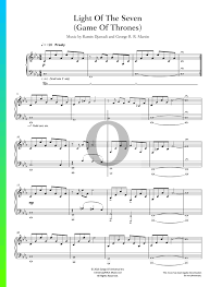 Game of thrones piano sheet music pdf. Light Of The Seven Sheet Music Piano Voice Pdf Download Streaming Oktav