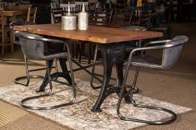 Pretty traditional rustic style dining chairs of solid acacia wood with a finish in natural shades. Organic Forge Counter Dining Set By Home Trends Design Texas Furniture Hut