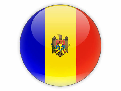 Round icon. Illustration of flag of Moldova