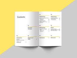 Content Table Booklet Design Table Of Contents Design Index Design