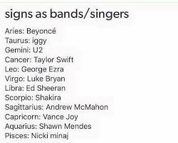 Signs As Bands And Singers I Got Shawn Mendes Zodiac