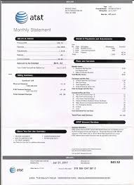 Phone Internet At T Bill Template Cable Bill Statement Template