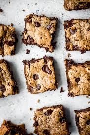 Fudgy Almond Butter Blondies Ambitious Kitchen Recipe Chocolate Chip Oatmeal Quick Healthy Desserts Brownie Mix Desserts
