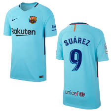 Flock ist mit l.messi nr 10. Nike Fc Barcelona Trikot Away Herren 2017 2018 Suarez 9 Sportiger De