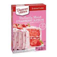 If you cut these into 24 pieces, they are still large enough to enjoy and 1/2 the calories! Strawberry Supreme Cake Mix Duncan Hines