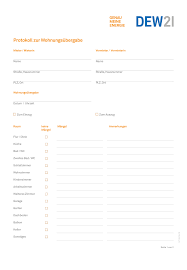 Https Www Dew21 De Fileadmin Dokumente Service Und Kontakt Protokoll Wohnungsuebergabe Pdf