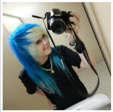 Lovve This Blue Hair With Bleach Blonde Fringe And Bangs 3 Medium Scene Hair Long Scene Hair Scene Hair