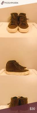 Vans Sk8 Hi Moc Olive Green Suede Olive Green High Top Vans Such A Great Color And Flattering Vans Shoes Sneakers Green Suede Vans Vans Sk8